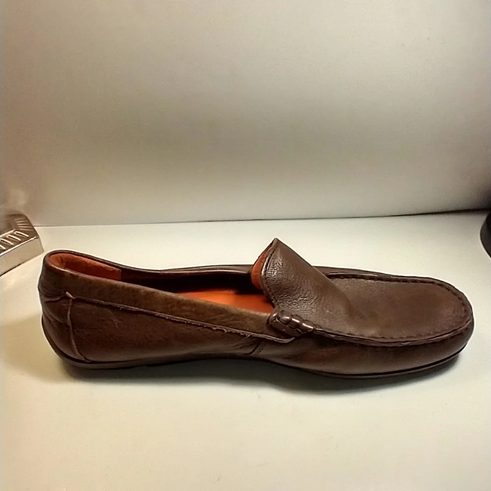 Tommy Bahama Nassau Venetian Brown Leather Loafers Shoes Men's sz 11.5D.